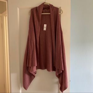 Loft | Drapey Rib Knit Vest NWT